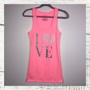 Victoria's Secret Love Tank Leopard Print Heart
